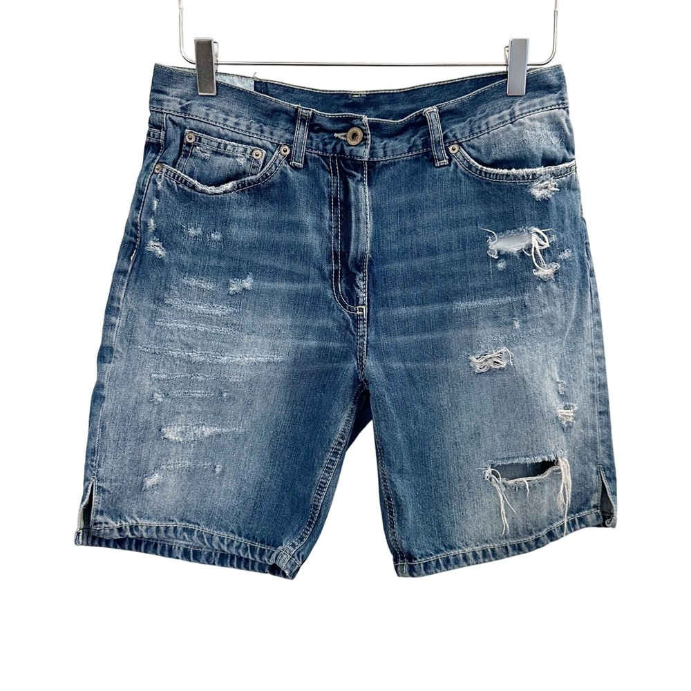 Dondup Women's Destroyed Denim‎ Italian Jean Shorts DP 230 Size 27